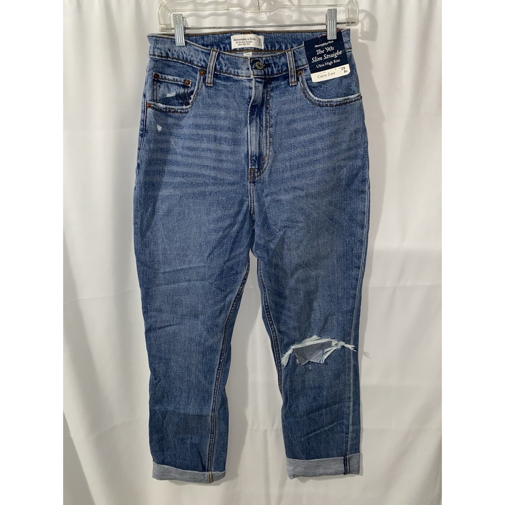 Abercrombie Fitch The 90's Slim Straight Ultra High Rise Curve Love Jeans 29/8R